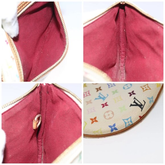 LOUIS VUITTON Monogram Multicolor Pochette GM Pouch White - Picture 13 of 16